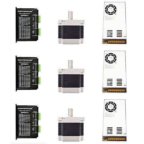 3 Eksenli CNC Freze Takımı 4,5 Nm (637 oz.in) Nema 34 Adım Motoru ve Sürücüsü