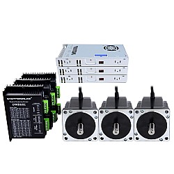 3 Eksenli Step Motor CNC Kiti 8,0 Nm (1132,89 oz.in) Nema 34 Step Motor ve Sürücü ve 60 V Güç Kaynağı