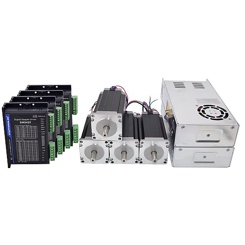 4 Eksenli CNC Freze Takımı 3,0 Nm (425 oz.in) Nema 23 Adım Motoru ve Sürücüsü