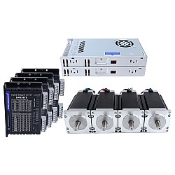 TES Series 4 Eksenli CNC Freze Takımı 3,0Nm(424,83oz.in) Nema 23 Adım Motoru ve Sürücü DM556TE