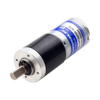 CN Satışta - Fırçalı 12V DC Dişli Motoru 1,6Kg.cm/59RPM 76:1 Planet Dişli Kutusu ile