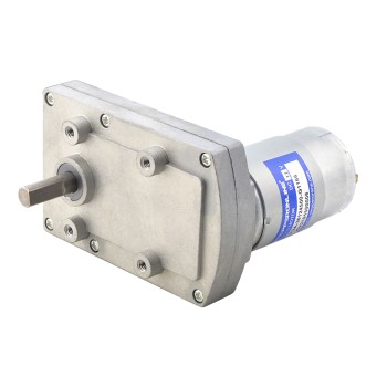 Fırçalı 12V DC Dişli Motoru 60Kg.cm/3,5RPM 1166:1 Dikdörtgen Mahmuzlu Dişli Kutusu