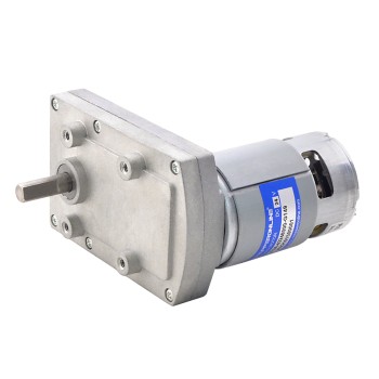 Fırçalı 24V DC Dişli Motoru 100Kg.cm/32RPM 149:1 Dikdörtgen Mahmuzlu Dişli Kutusu