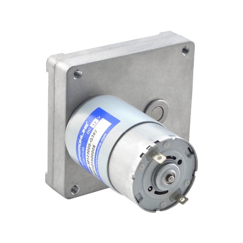 Fırçalı 12V DC Dişli Motoru 35Kg.cm/5.7RPM 392:1 Dikdörtgen Mahmuzlu Dişli Kutusu