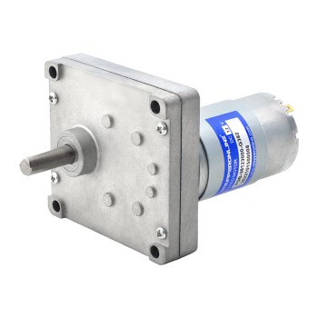 Fırçalı 12V DC Dişli Motoru 35Kg.cm/5.7RPM 392:1 Dikdörtgen Mahmuzlu Dişli Kutusu