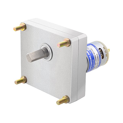 Fırçalı 12V DC Dişli Motoru 50Kg.cm/4.1RPM 1105:1 Dikdörtgen Mahmuzlu Dişli Kutusu