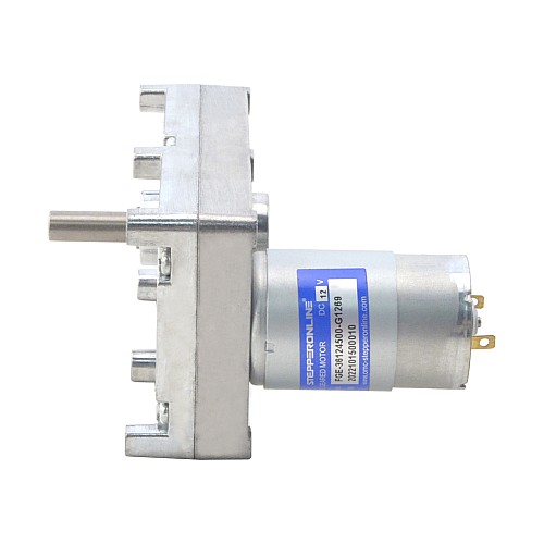 Fırçalı 12V DC Dişli Motoru 100Kg.cm/3.3RPM 1269:1 Dikdörtgen Mahmuzlu Dişli Kutusu