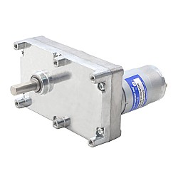 Fırçalı 12V DC Dişli Motoru 100Kg.cm/3.3RPM 1269:1 Dikdörtgen Mahmuzlu Dişli Kutusu