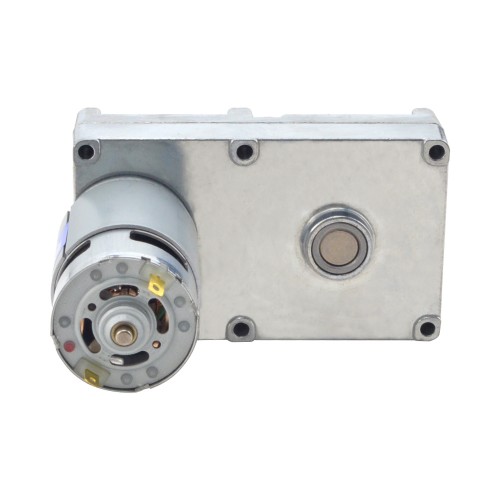 Fırçalı 12V DC Dişli Motoru 100Kg.cm/4RPM 590:1 Dikdörtgen Mahmuzlu Dişli Kutusu