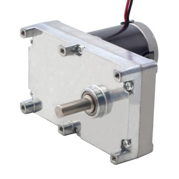 Fırçalı 12V DC Dişli Motoru 160Kg.cm/9RPM 390:1 Dikdörtgen Mahmuzlu Dişli Kutusu