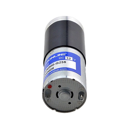 Fırçalanmış 12V DC Dişli Motoru 4,6Kg.cm/17RPM 256:1 Planet Dişli Kutusu ile