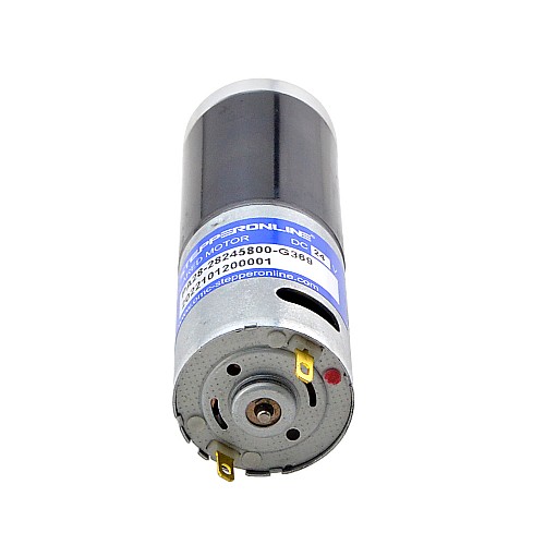 Fırçalanmış 24V DC Dişli Motoru 11,5Kg.cm/12RPM 369:1 Planet Dişli Kutusu ile