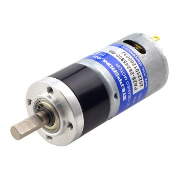 CN Satışta - Fırçalı 24V DC Dişli Motoru 0,24Kg.cm/888RPM 5.18:1 Planet Dişli Kutusu ile