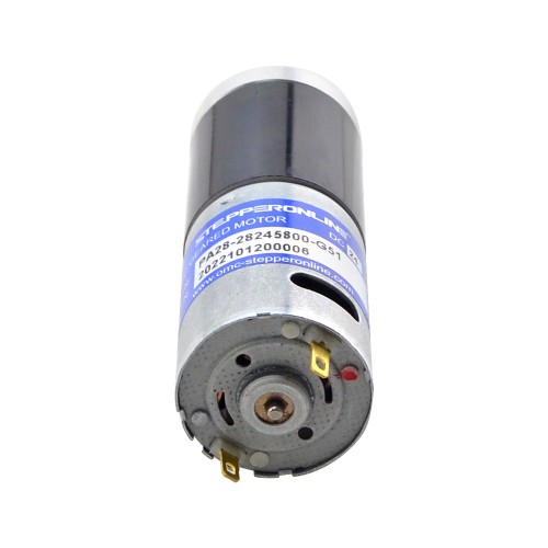 CN Satışta - Fırçalı 24V DC Dişli Motoru 1,8Kg.cm/90RPM 51:1 Planet Dişli Kutusu ile