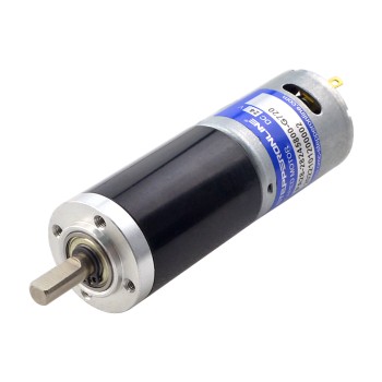Fırçalanmış 24V DC Dişli Motoru 22Kg.cm/6.4RPM 720:1 Planet Dişli Kutusu ile