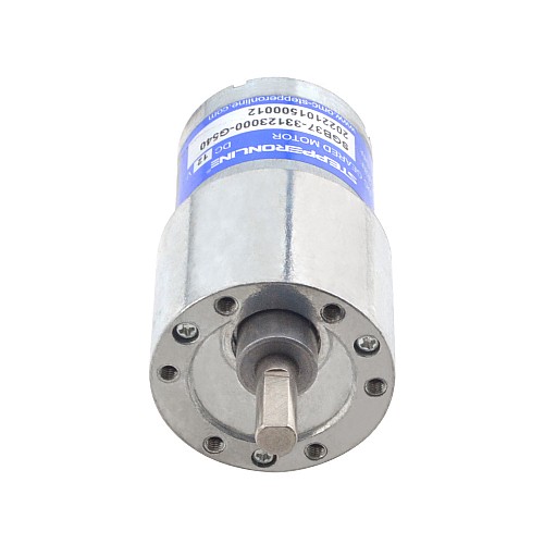 Fırçalı 12V DC Dişli Motoru 12Kg.cm/4.4RPM 540:1 Düz Dişli Kutusu