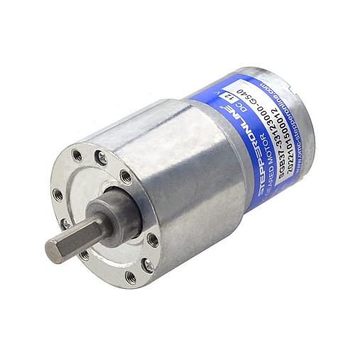 Fırçalı 12V DC Dişli Motoru 12Kg.cm/4.4RPM 540:1 Düz Dişli Kutusu