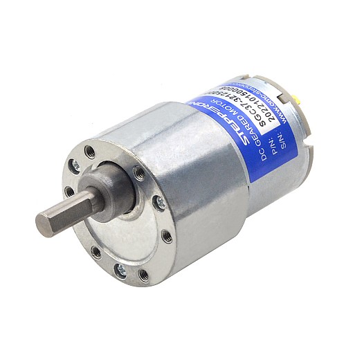 CN Satışta - Fırçalı 12V DC Dişli Motoru 3,5Kg.cm/41RPM 90:1 Düz Dişli Kutusu - CN-SGC37-32125000-G90 | StepperOnline