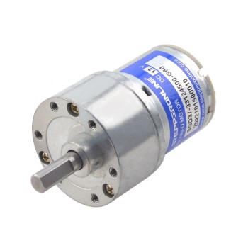Fırçalı 12V DC Dişli Motoru 4Kg.cm/50RPM 60:1 Düz Şanzıman