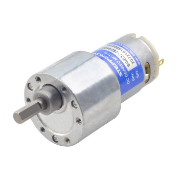 Fırçalanmış 24V DC Dişli Motoru 8,5Kg.cm/25RPM 180:1 Düz Dişli Kutusu