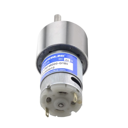 Fırçalanmış 24V DC Dişli Motoru 8,5Kg.cm/25RPM 180:1 Düz Dişli Kutusu