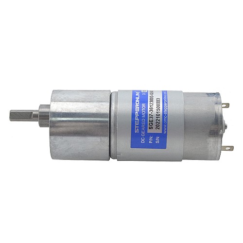 CN Satışta - Fırçalı 12V DC Dişli Motoru 50Kg.cm/4.2RPM 540:1 Düz Dişli Kutusu - CN-SGE37-36123000-G540 | StepperOnline