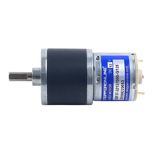 Fırçalı 12V DC Dişli Motoru 6Kg.cm/40RPM 128:1 Düz Dişli Kutusu