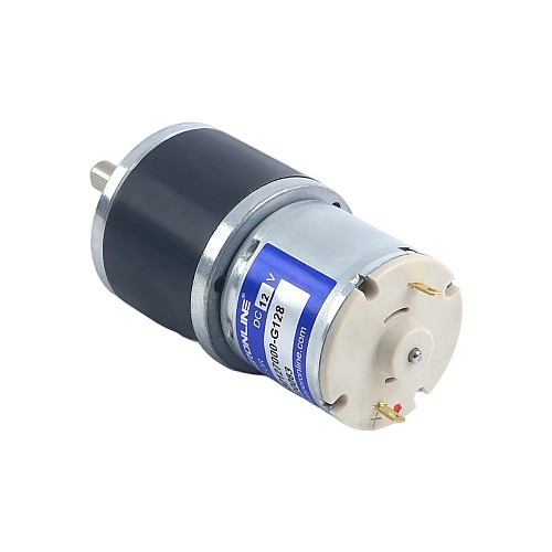 Fırçalı 12V DC Dişli Motoru 6Kg.cm/40RPM 128:1 Düz Dişli Kutusu