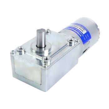 Fırçalı 24V DC Dişli Motoru 30Kg.cm/12RPM 422:1 Sonsuz Dişli Kutusu ile