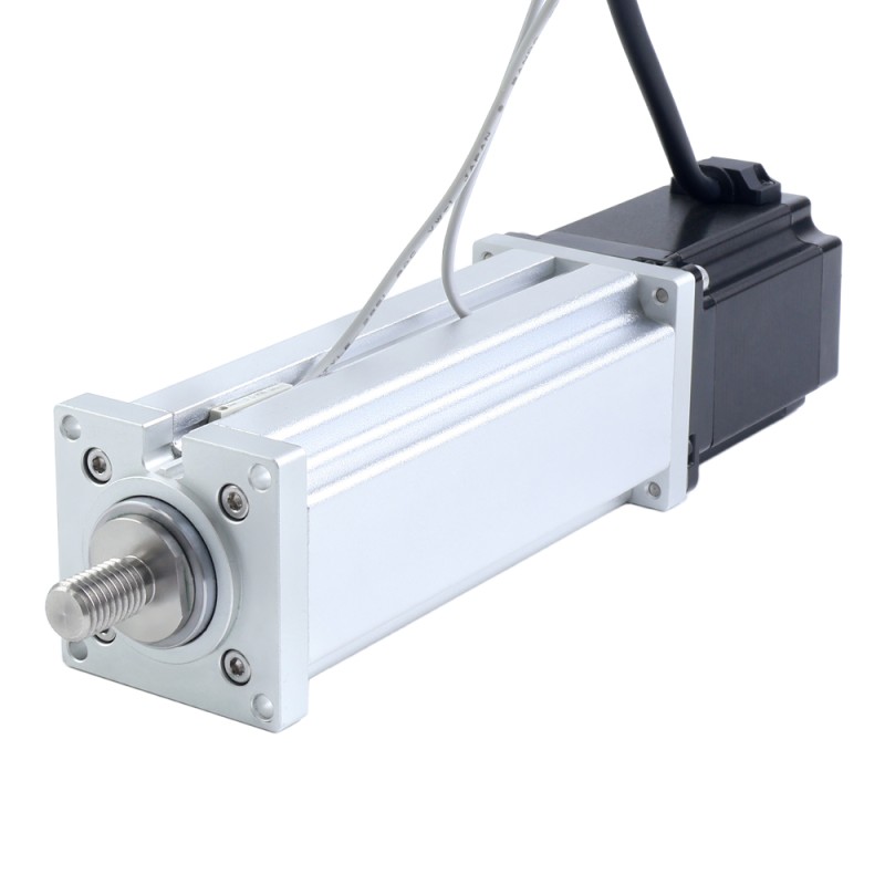 Nema 23 Bilyalı Vida Elektrikli Silindir 4.0A Strok 100mm 2.0Nm(283.22oz.in) Kurşun 10mm(0.3937) Sınır Anahtarlı - LCB23S30B1L40-100D | StepperOnline