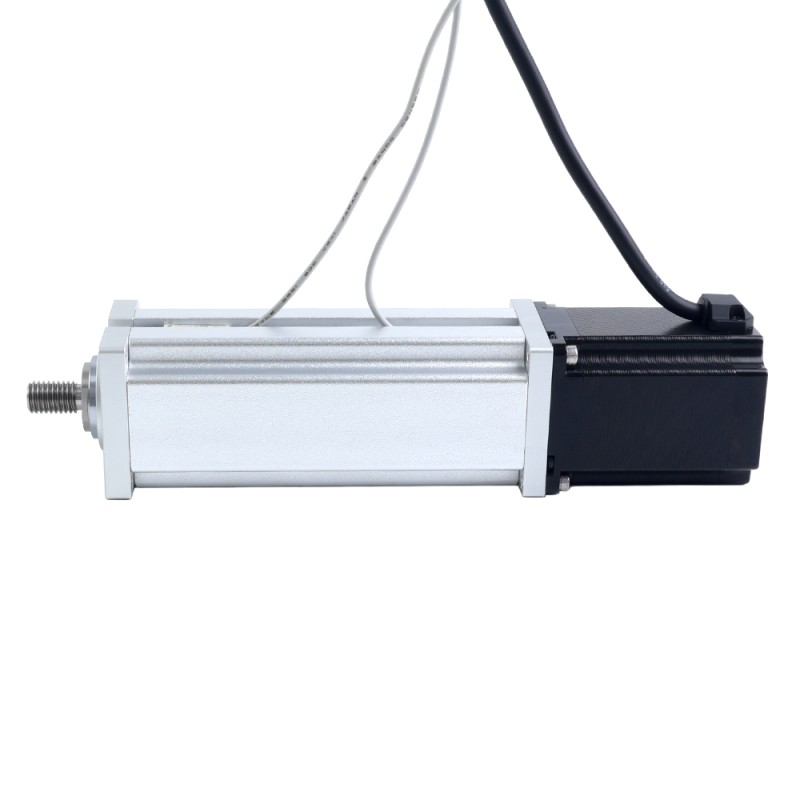 Nema 23 Bilyalı Vida Elektrikli Silindir 4.0A Strok 100mm 2.0Nm(283.22oz.in) Kurşun 10mm(0.3937) Sınır Anahtarlı - LCB23S30B1L40-100D | StepperOnline