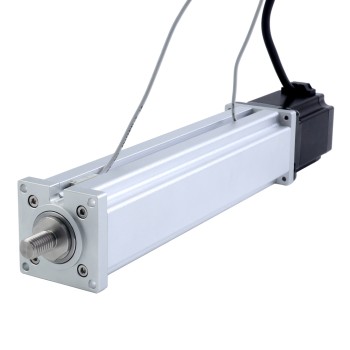 Nema 23 Bilyalı Vida Elektrikli Silindir 4.0A Strok 200mm 2.0Nm(283.22oz.in) Kurşun 10mm(0.3937") Sınır Anahtarlı