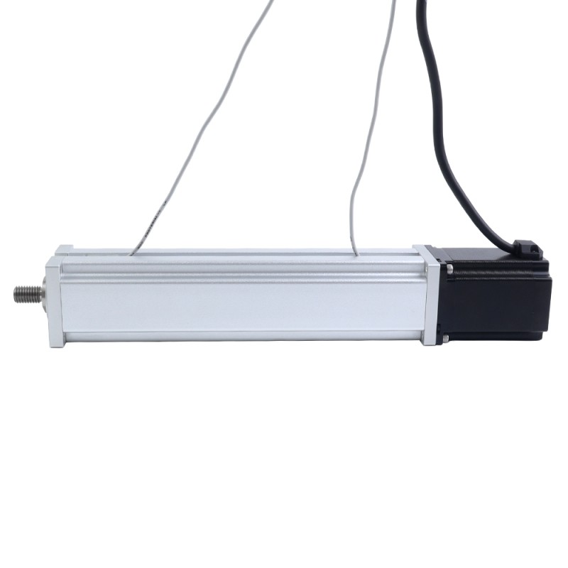 Nema 23 Bilyalı Vida Elektrikli Silindir 4.0A Strok 200mm 2.0Nm(283.22oz.in) Kurşun 10mm(0.3937) Sınır Anahtarlı - LCB23S30B1L40-200D | StepperOnline