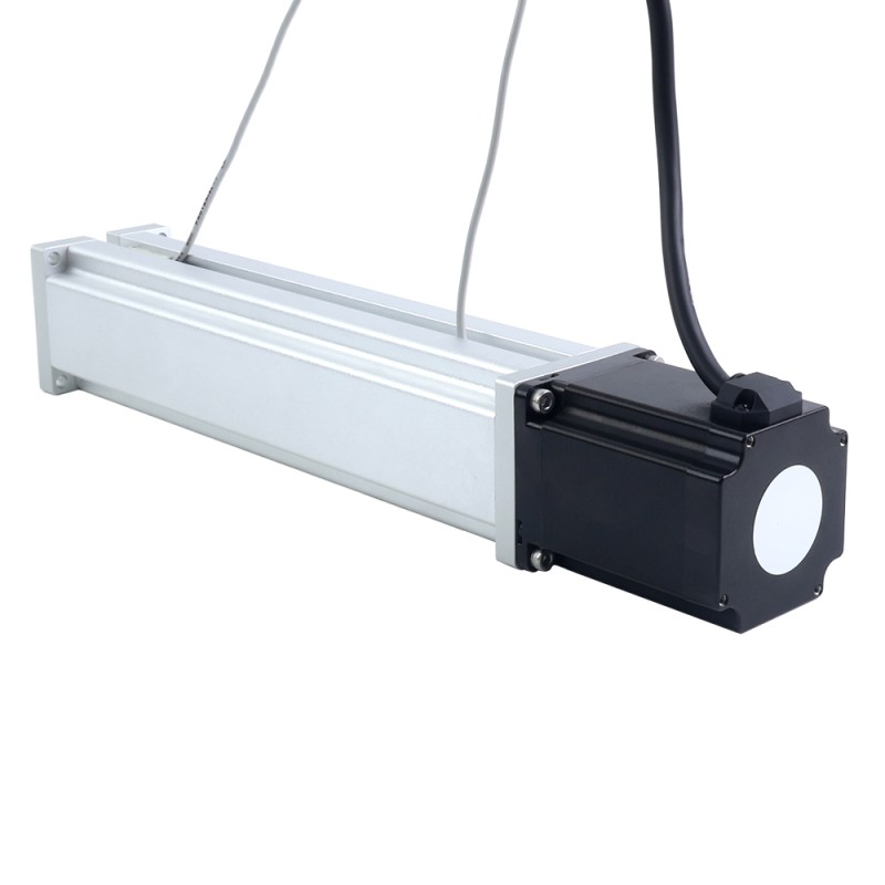 Nema 23 Bilyalı Vida Elektrikli Silindir 4.0A Strok 200mm 2.0Nm(283.22oz.in) Kurşun 10mm(0.3937) Sınır Anahtarlı - LCB23S30B1L40-200D | StepperOnline