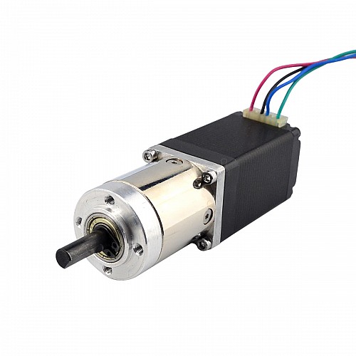 Nema 11 Step Motor L=51mm Arka Şaft, Vida Deliği ve 14:1 Dişli Oranı ile Nema 11 Step Motor L=51mm Arka Şaft, Vida Deliği ve 14:1 Dişli Oranı ile