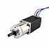 Nema 11 Step Motor L=51mm Arka Şaft, Vida Deliği ve 14:1 Dişli Oranı ile