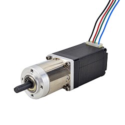 Nema 11 Çift Şaftlı Step Motor Bipolar L=51mm Dişli Oranı 14:1 Planet Dişli Kutusu 9,5mm Arka Şaft Uzunluğu