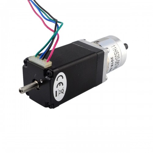Nema 11 Step Motor L=51mm Arka Şaft, Vida Deliği ve Dişli Oranı 5:1 Şanzıman