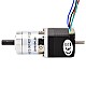 Nema 11 Step Motor L=31mm Arka Şaft, Vida Deliği ve 27:1 Dişli Oranı ile