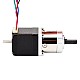 Nema 11 Step Motor L=31mm Arka Şaft, Vida Deliği ve 5:1 Dişli Oranı ile
