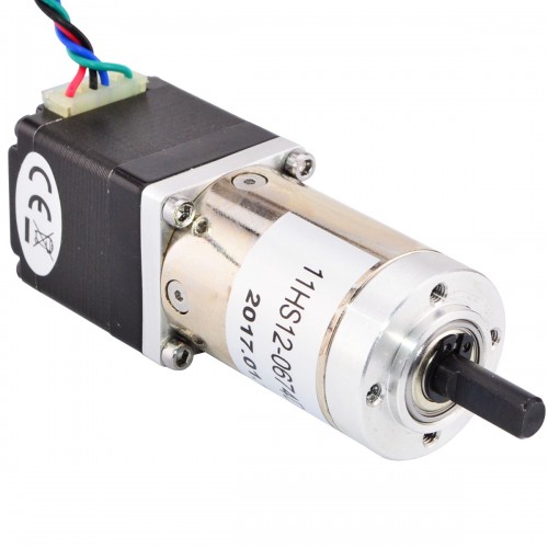 Nema 11 Step Motor L=31mm Arka Şaft ve Vida Deliği Dişli Oranı 100:1 Şanzıman