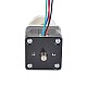 Nema 14 Çift Şaftlı Step Motor Bipolar L=28mm Dişli Oranı 19:1 Planet Dişli Kutusu 9,5mm Arka Şaft Uzunluğu