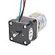 Nema 14 Çift Şaftlı Step Motor Bipolar L=28mm Dişli Oranı 19:1 Planet Dişli Kutusu 9,5mm Arka Şaft Uzunluğu