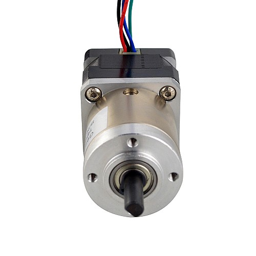 Nema 14 Çift Şaftlı Step Motor Bipolar L=28mm Dişli Oranı 19:1 Planet Dişli Kutusu 9,5mm Arka Şaft Uzunluğu