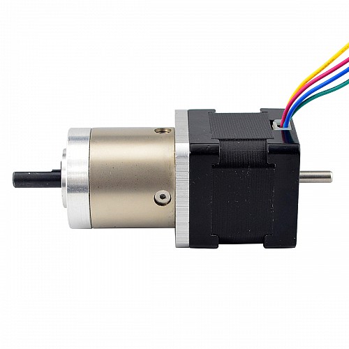 Nema 14 Step Motor L=34mm Arka Şaft, Vida Deliği ve Dişli Oranı 19:1 Şanzıman