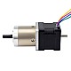 Nema 14 Step Motor L=34mm Arka Şaft, Vida Deliği ve Dişli Oranı 19:1 Şanzıman
