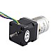 Nema 14 Step Motor L=34mm Arka Şaft, Vida Deliği ve Dişli Oranı 19:1 Şanzıman