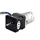 Nema 14 Step Motor L=34mm Arka Şaft, Vida Deliği ve 51:1 Dişli Oranı ile