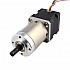 Nema 14 Step Motor L=34mm Arka Şaft, Vida Deliği ve 51:1 Dişli Oranı ile