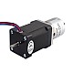 Nema 14 Step Motor L=52mm Arka Şaft, Vida Deliği ve 14:1 Dişli Oranı ile